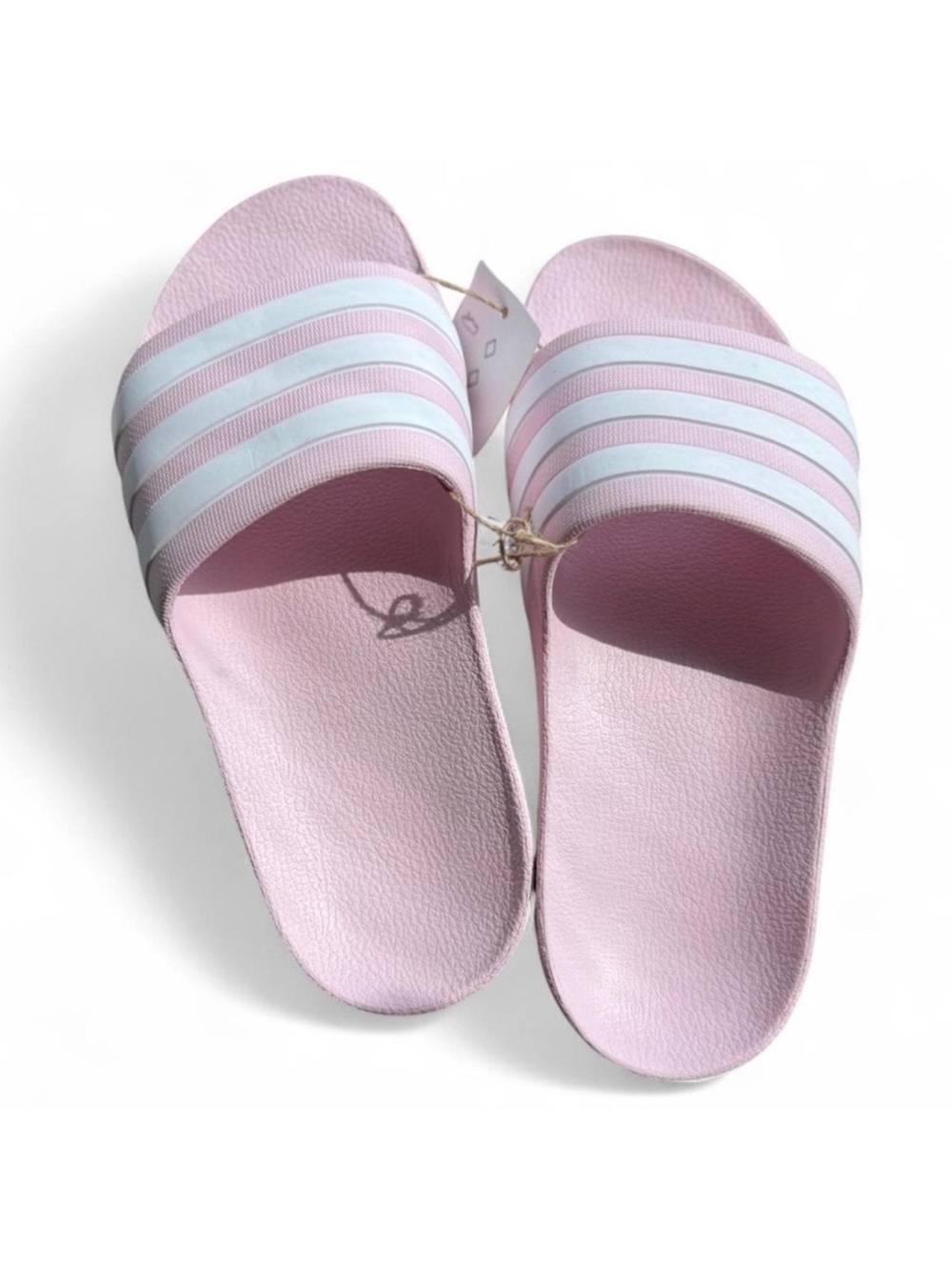 ✨NWT✨ Adidas Pink Slide Sandals with White Stripes - Pool Slides Size Size 3